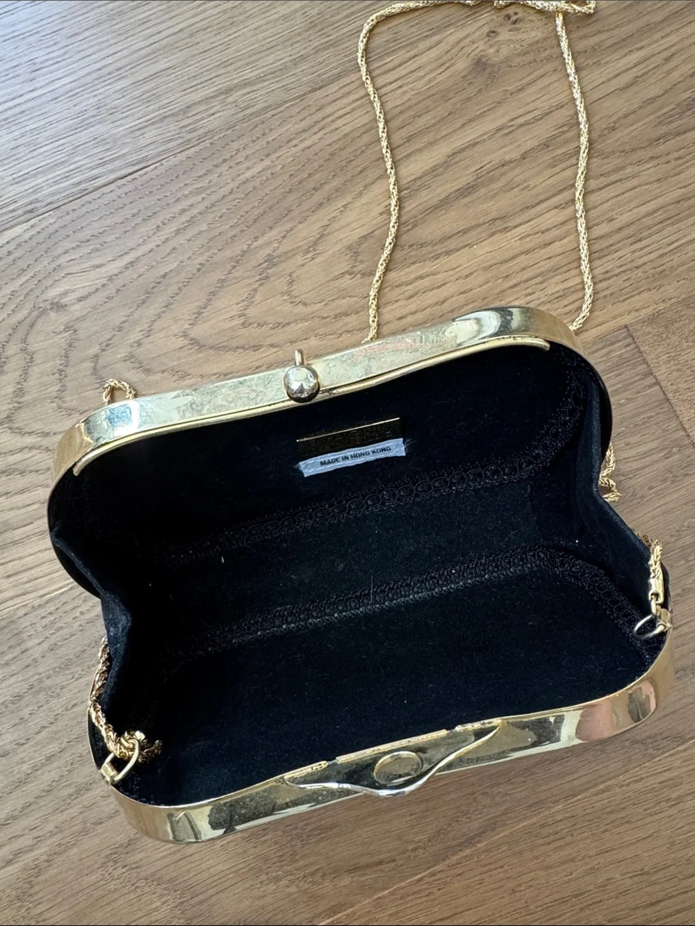 Gold Metallic Clutch Bag